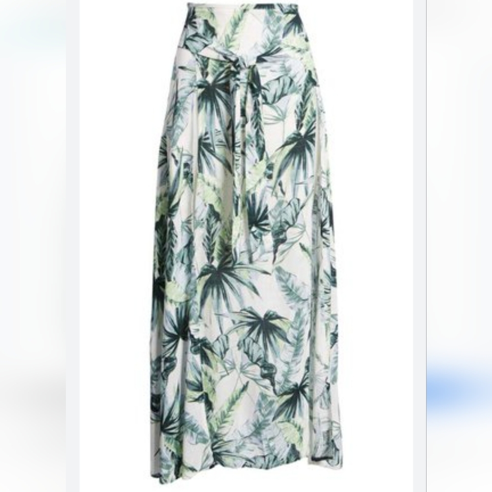 Tropical Palm Slit Skirt